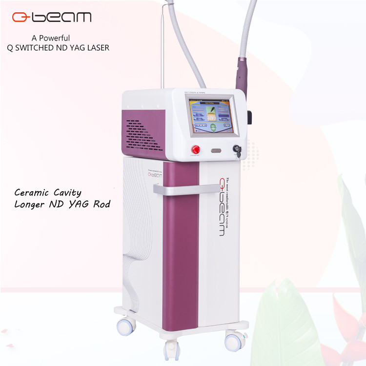 Pigment Removal Q Switched ND YAG Laser Machine Four Treatment Tips Multifuction Machine