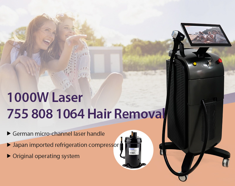 808nm 755nm 1064nm 4D Diode Laser Hair Removal Machine 150J/Cm2